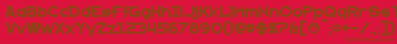 フォントKannoBold – 赤い背景に茶色の文字