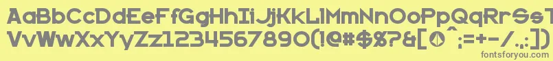 フォントKannoBold – 黄色の背景に灰色の文字