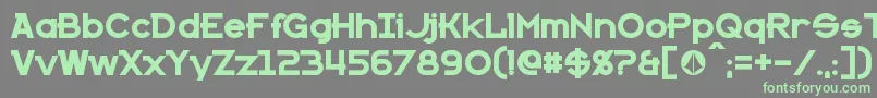 KannoBold Font – Green Fonts on Gray Background