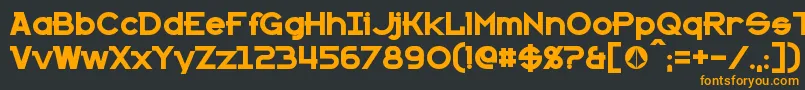 フォントKannoBold – 黒い背景にオレンジの文字