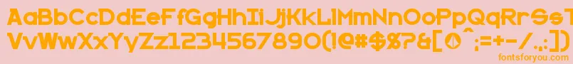 KannoBold Font – Orange Fonts on Pink Background