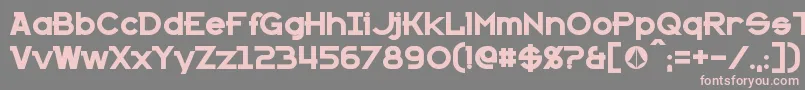 フォントKannoBold – 灰色の背景にピンクのフォント