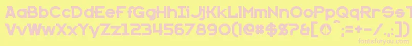 KannoBold Font – Pink Fonts on Yellow Background
