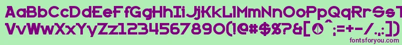 KannoBold Font – Purple Fonts on Green Background