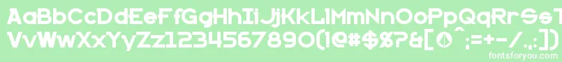 フォントKannoBold – 緑の背景に白い文字