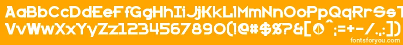 KannoBold Font – White Fonts on Orange Background