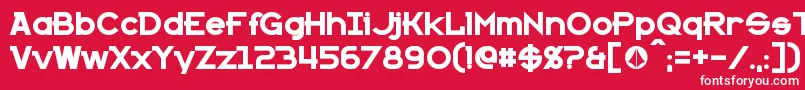 フォントKannoBold – 赤い背景に白い文字