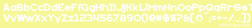 KannoBold Font – White Fonts on Yellow Background