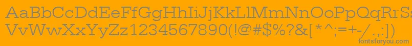 Urwegyptiennetligextwid Font – Gray Fonts on Orange Background