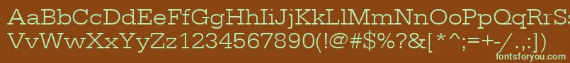 Urwegyptiennetligextwid Font – Green Fonts on Brown Background