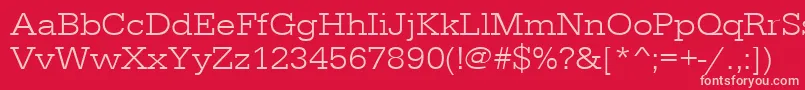 Urwegyptiennetligextwid Font – Pink Fonts on Red Background