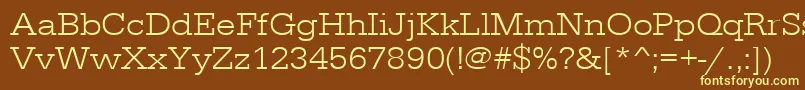 Urwegyptiennetligextwid Font – Yellow Fonts on Brown Background