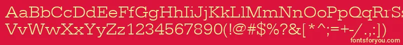 Urwegyptiennetligextwid Font – Yellow Fonts on Red Background