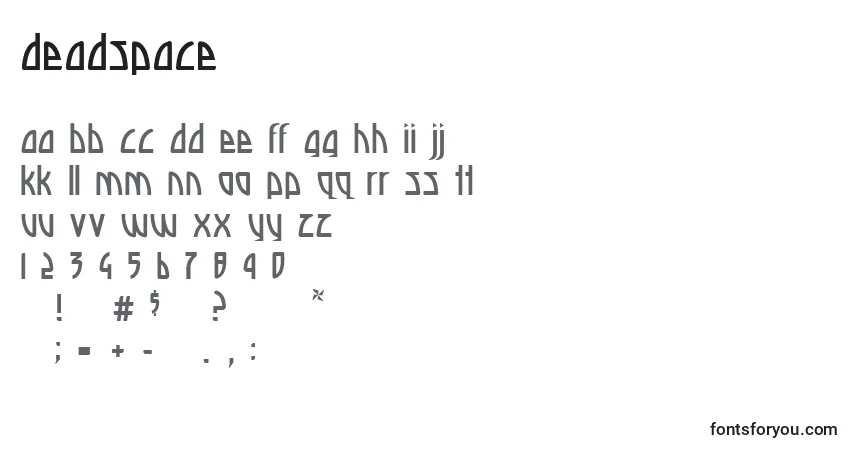 Czcionka Deadspace – alfabet, cyfry, specjalne znaki