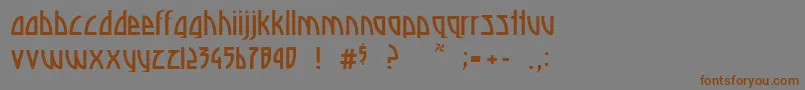 Deadspace Font – Brown Fonts on Gray Background