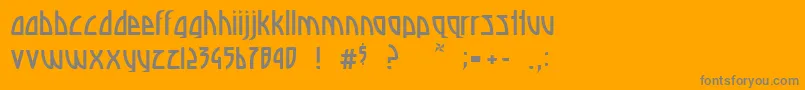 Deadspace Font – Gray Fonts on Orange Background