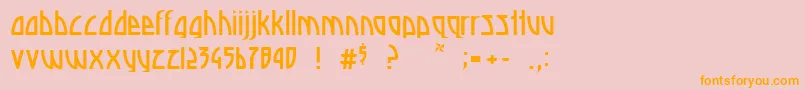 Deadspace Font – Orange Fonts on Pink Background
