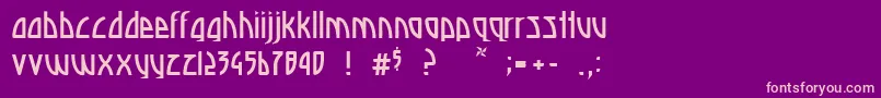 Deadspace Font – Pink Fonts on Purple Background