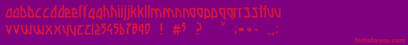 Deadspace Font – Red Fonts on Purple Background