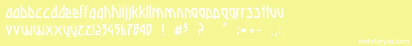 Deadspace Font – White Fonts on Yellow Background