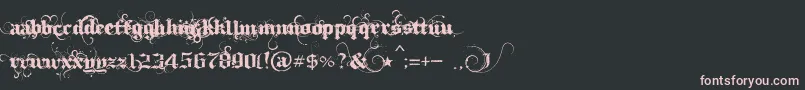 IthornР№t Font – Pink Fonts on Black Background