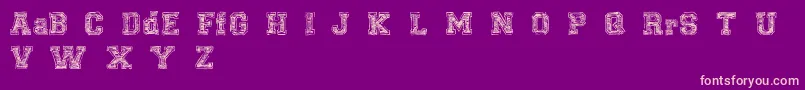 UniversalCollegeDraftDemoVersion Font – Pink Fonts on Purple Background