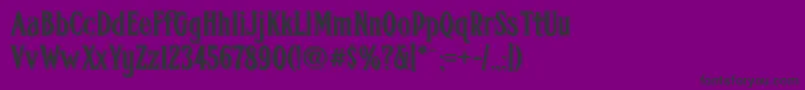 Fhacondfrenchshadednc Font – Black Fonts on Purple Background