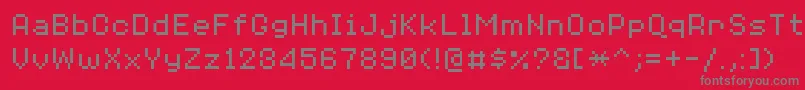 8bitoperatorplus8Regular Font – Gray Fonts on Red Background