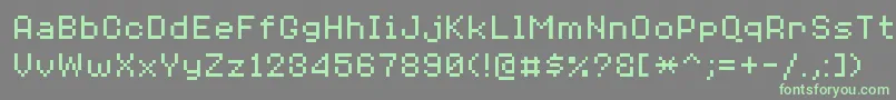 8bitoperatorplus8Regular-fontti – vihreät fontit harmaalla taustalla