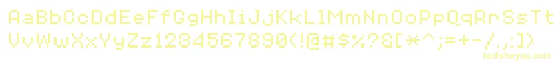 8bitoperatorplus8Regular Font – Yellow Fonts on White Background