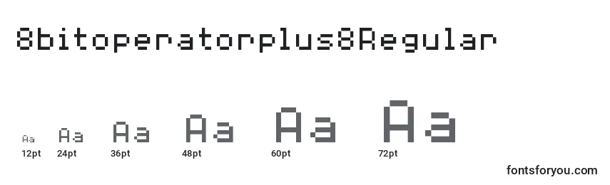 8bitoperatorplus8Regular Font Sizes
