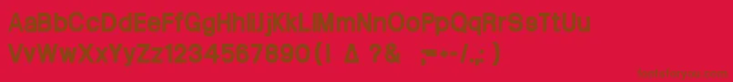 Arctik5 Font – Brown Fonts on Red Background