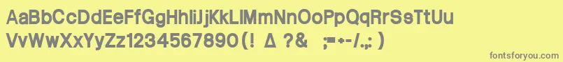 フォントArctik5 – 黄色の背景に灰色の文字