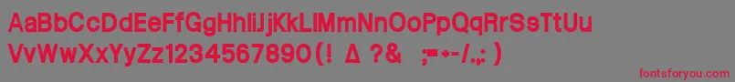 Arctik5 Font – Red Fonts on Gray Background