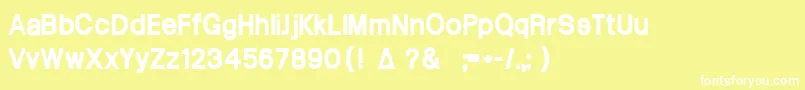 フォントArctik5 – 黄色い背景に白い文字