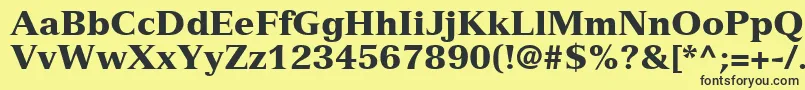 NuanceBlackSsiBlack Font – Black Fonts on Yellow Background