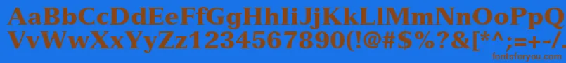 NuanceBlackSsiBlack Font – Brown Fonts on Blue Background