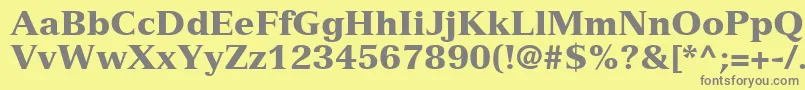 NuanceBlackSsiBlack-Schriftart – Graue Schriften auf gelbem Hintergrund