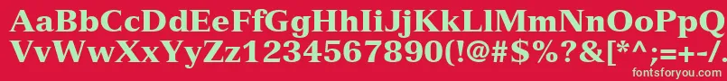 NuanceBlackSsiBlack Font – Green Fonts on Red Background