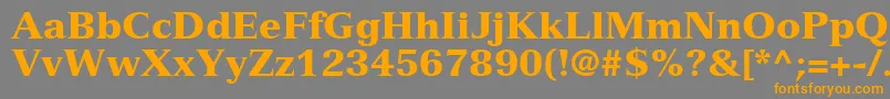 NuanceBlackSsiBlack-Schriftart – Orangefarbene Schriften auf grauem Hintergrund