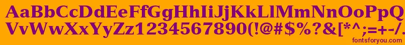 NuanceBlackSsiBlack Font – Purple Fonts on Orange Background