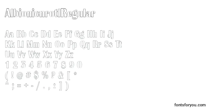 AlbionicnrotlRegular Font – alphabet, numbers, special characters