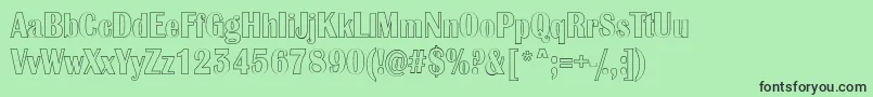 AlbionicnrotlRegular Font – Black Fonts on Green Background