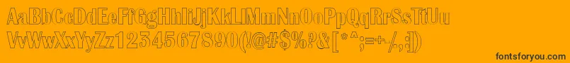 AlbionicnrotlRegular Font – Black Fonts on Orange Background