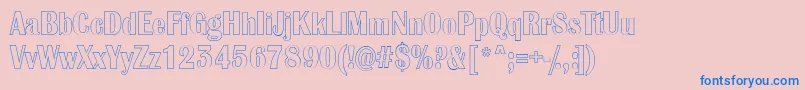 フォントAlbionicnrotlRegular – ピンクの背景に青い文字