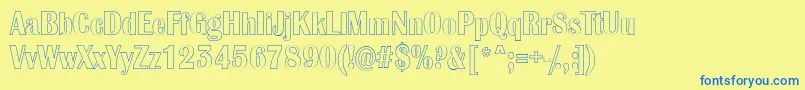 AlbionicnrotlRegular Font – Blue Fonts on Yellow Background