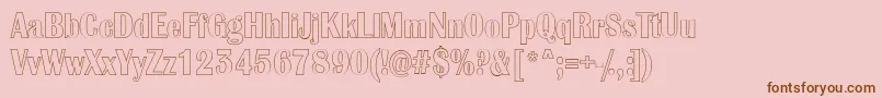 AlbionicnrotlRegular Font – Brown Fonts on Pink Background