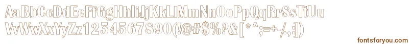 AlbionicnrotlRegular Font – Brown Fonts on White Background