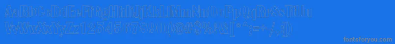 AlbionicnrotlRegular-Schriftart – Graue Schriften auf blauem Hintergrund