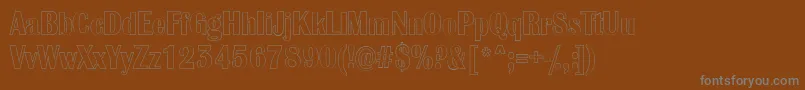 Шрифт AlbionicnrotlRegular – серые шрифты на коричневом фоне